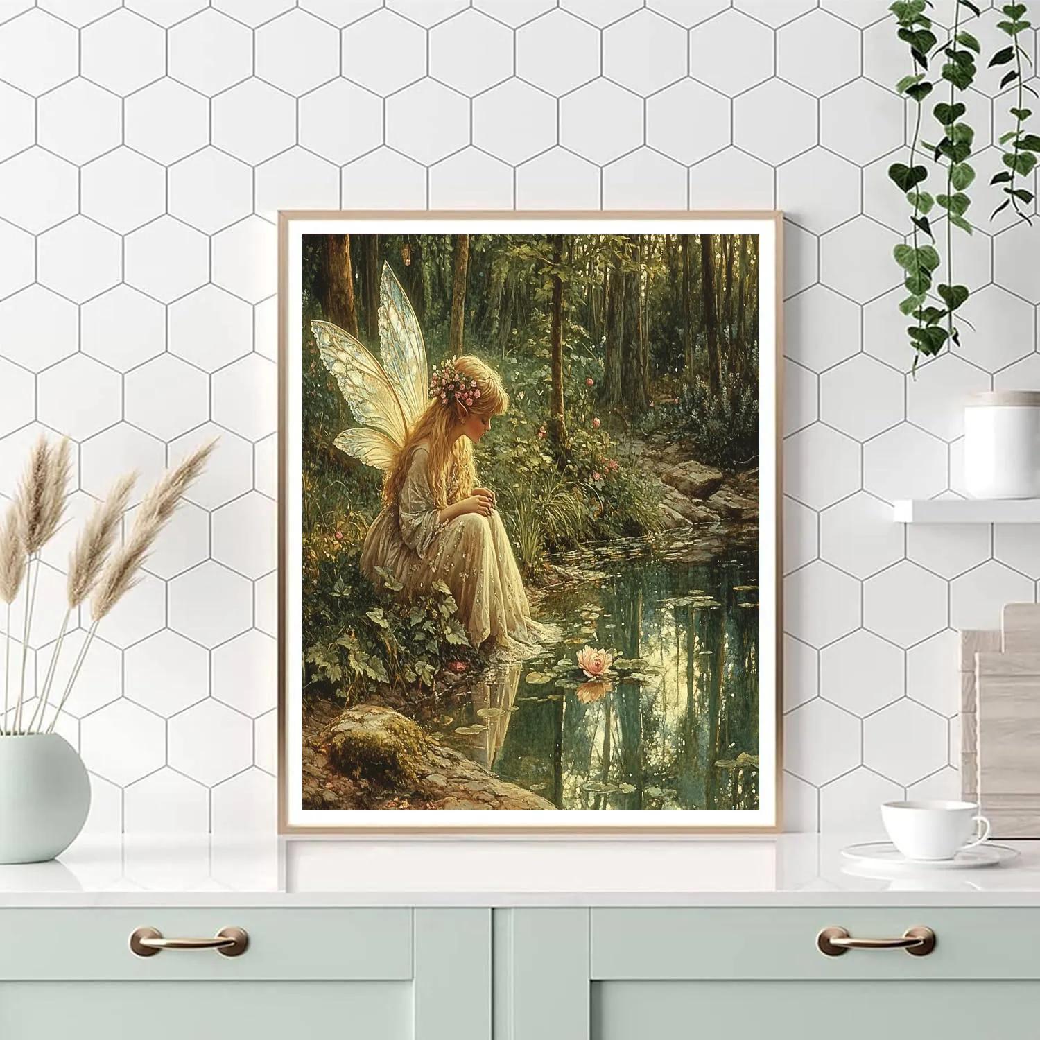 John Everett Millais Inspired Woodland Fairy - DIY Painting By Numbers Kit