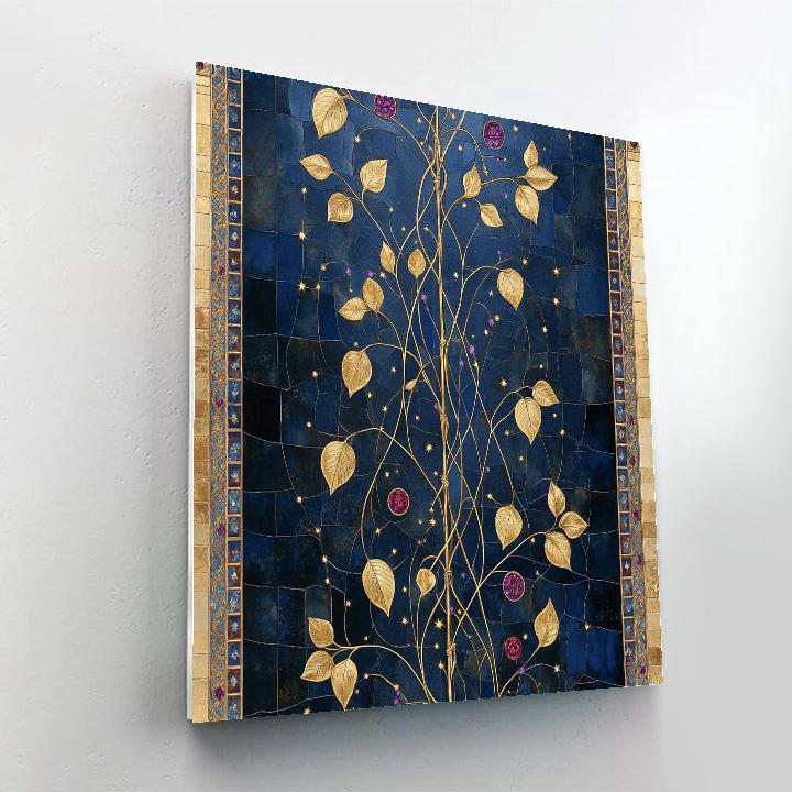 Gustav Klimt Inspired Celestial Vine Tapestry - DIY Painting By Numbers Kit