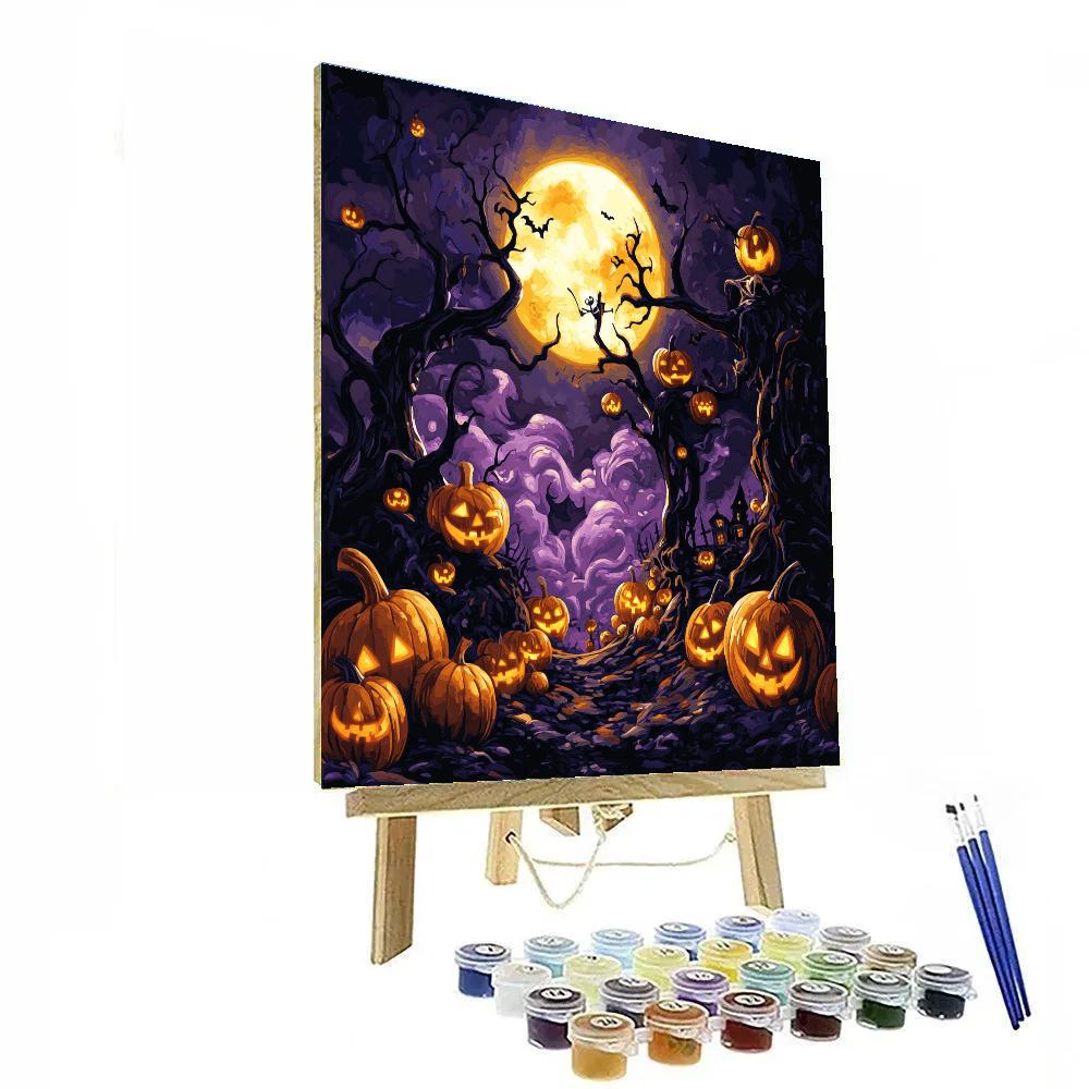 Jack Skellington's Fun Halloween Festival Disney Inspired - DIY Painting By Numbers Kit