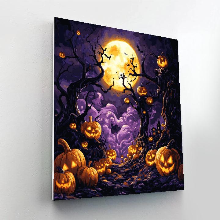 Jack Skellington's Fun Halloween Festival Disney Inspired - DIY Painting By Numbers Kit