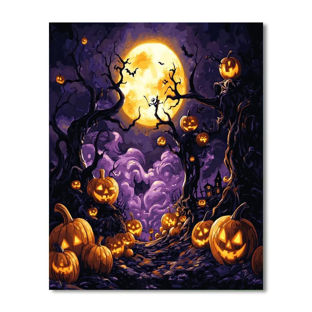 Jack Skellington's Fun Halloween Festival Disney Inspired - DIY Painting By Numbers Kit