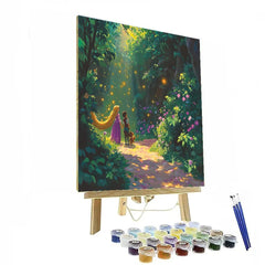 Rapunzel and Pascal's Magical Forest Stroll Disney Inspired - DIY Painting By Numbers Kit