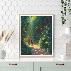 Rapunzel and Pascal's Magical Forest Stroll Disney Inspired - DIY Painting By Numbers Kit