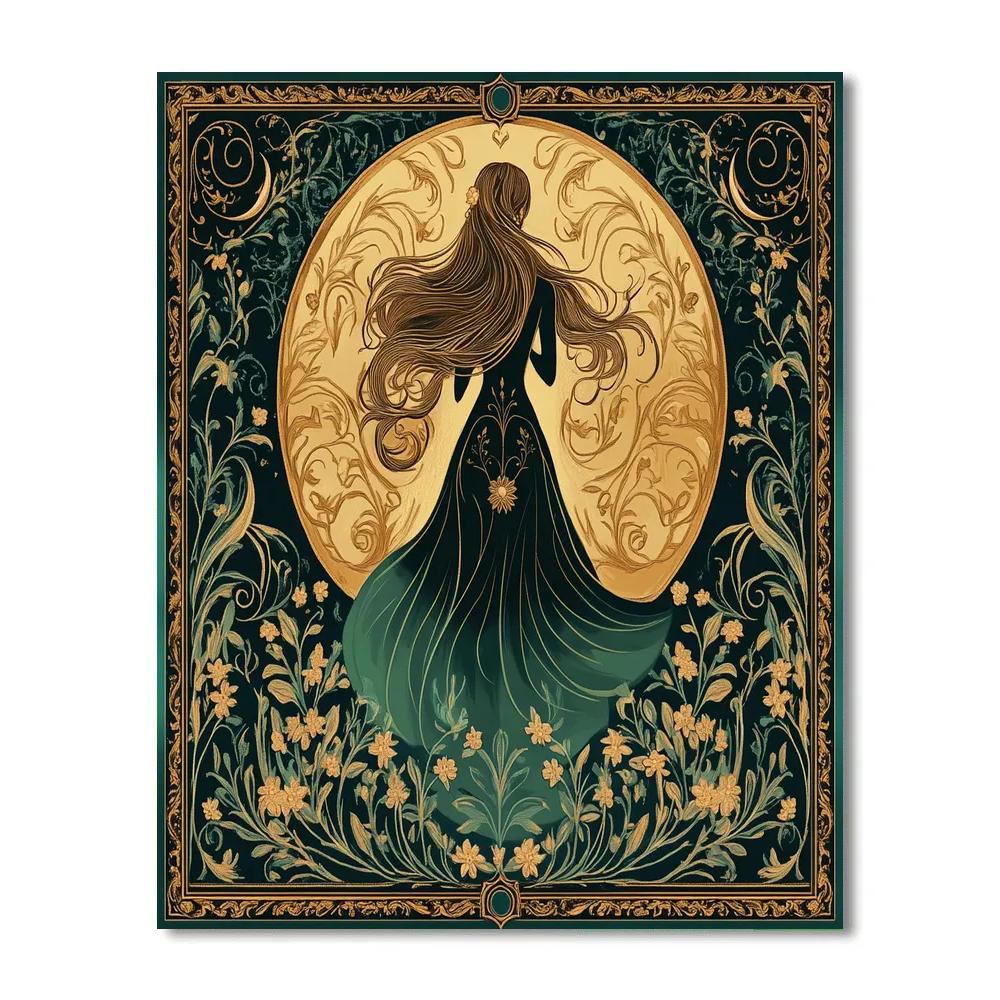Alphonse Mucha Inspired Perfume of the Night - DIY Painting By Numbers Kit
