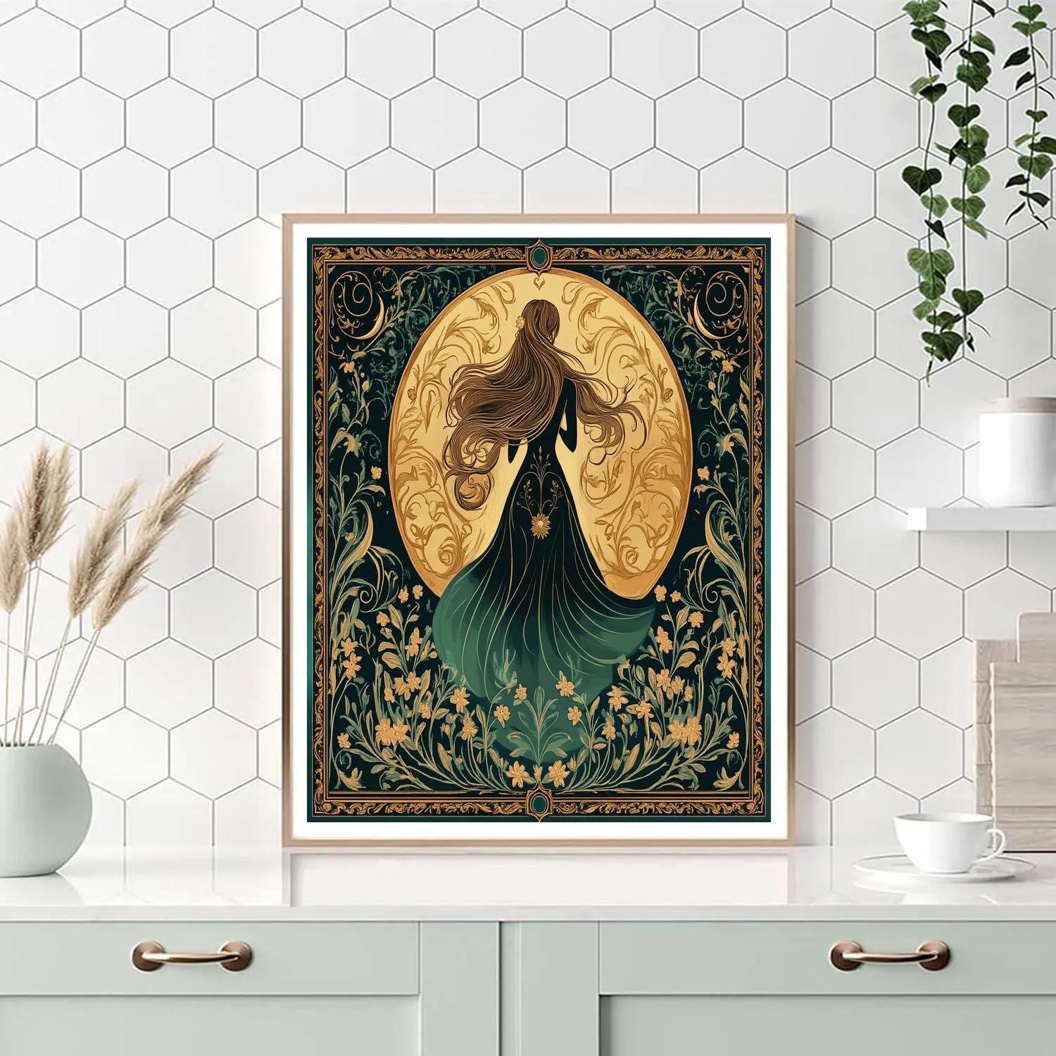 Alphonse Mucha Inspired Perfume of the Night - DIY Painting By Numbers Kit