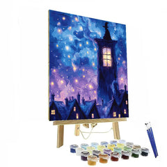 Howl Castle Window View Disney Inspired - DIY Painting By Numbers Kit