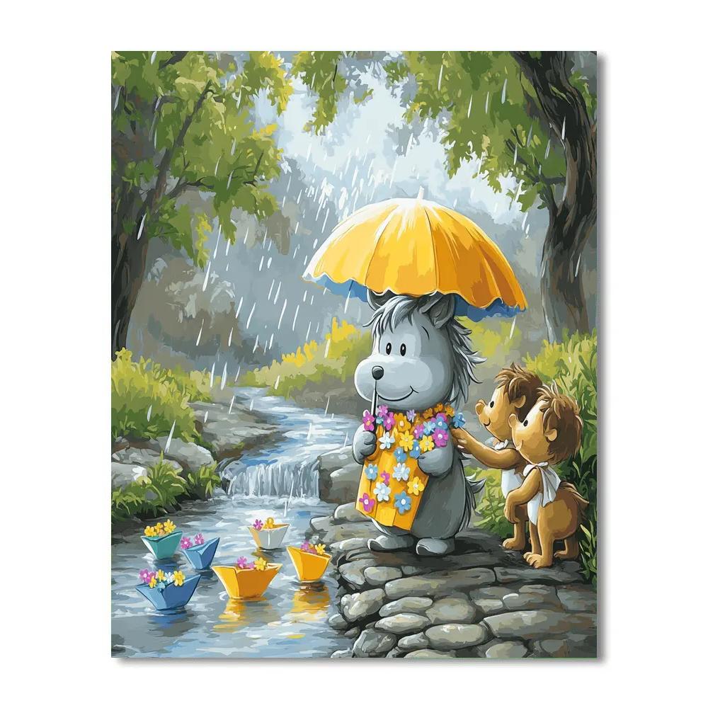 Eeyore Rainy Cheer Disney - DIY Painting By Numbers Kit