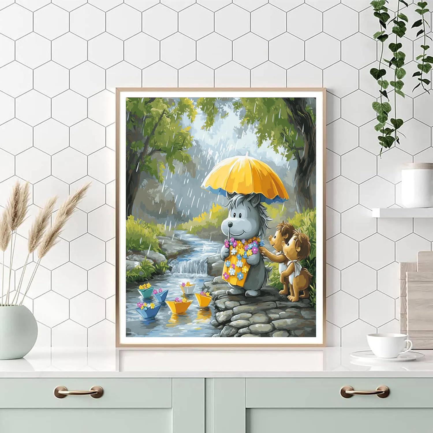 Eeyore Rainy Cheer Disney - DIY Painting By Numbers Kit