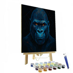 Velvet Thunder Gorilla Portrait - DIY Painting By Numbers Kit