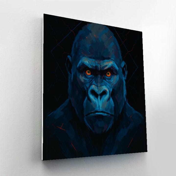 Velvet Thunder Gorilla Portrait - DIY Painting By Numbers Kit