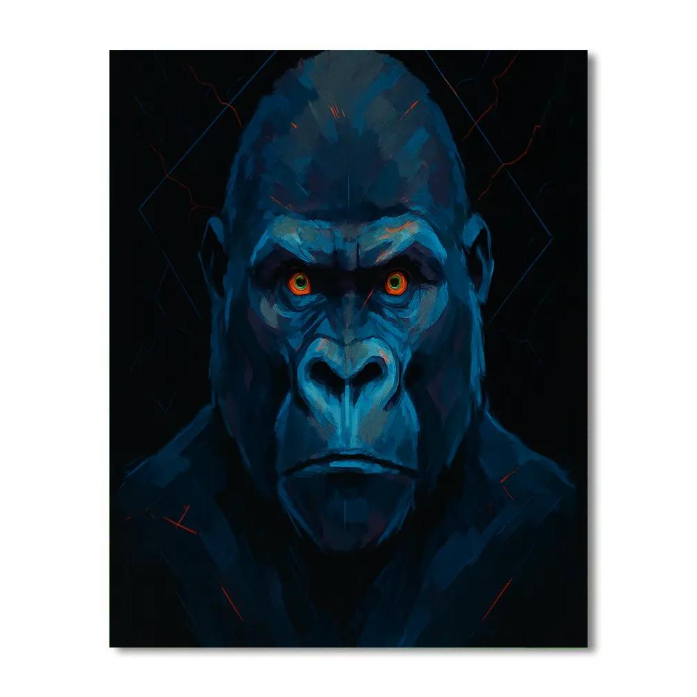 Velvet Thunder Gorilla Portrait - DIY Painting By Numbers Kit