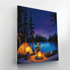 Goofy Lakeside Camping Fun Disney Inspired - DIY Painting By Numbers Kit