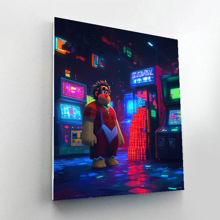 Wreck It Ralph Retro Arcade Smash Course Disney Inspired - DIY Painting By Numbers Kit