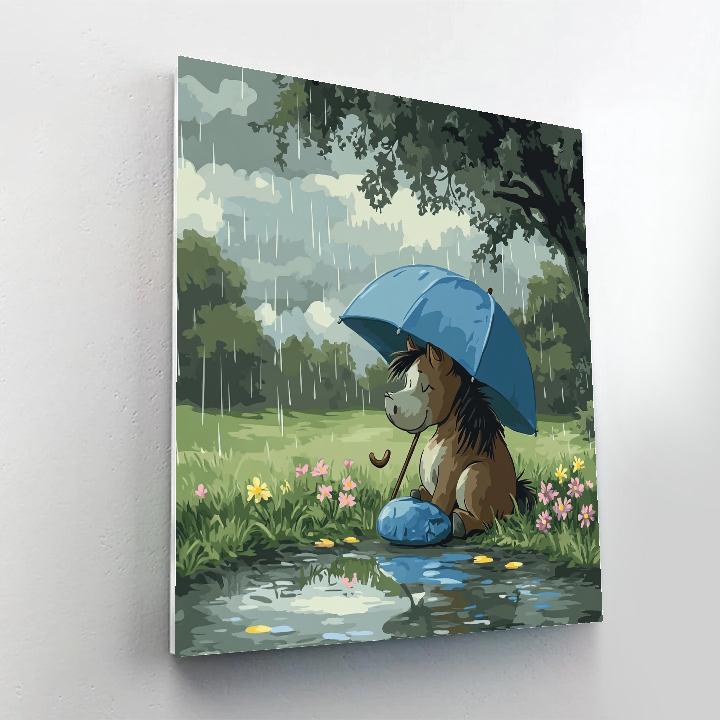 Eeyore Rainy Meadow Umbrella Rest Disney Inspired - DIY Painting By Numbers Kit