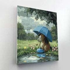Eeyore Rainy Meadow Umbrella Rest Disney Inspired - DIY Painting By Numbers Kit