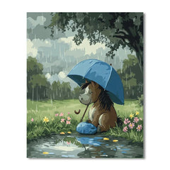 Eeyore Rainy Meadow Umbrella Rest Disney Inspired - DIY Painting By Numbers Kit