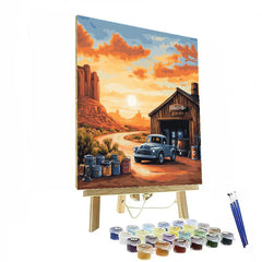 Mater Desert Garage Tune Up Disney Inspired - DIY Painting By Numbers Kit