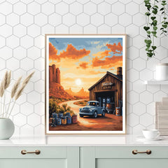 Mater Desert Garage Tune Up Disney Inspired - DIY Painting By Numbers Kit