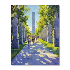 Vigeland Sculpture Park Avenue in Oslo Norway - DIY Painting By Numbers Kit