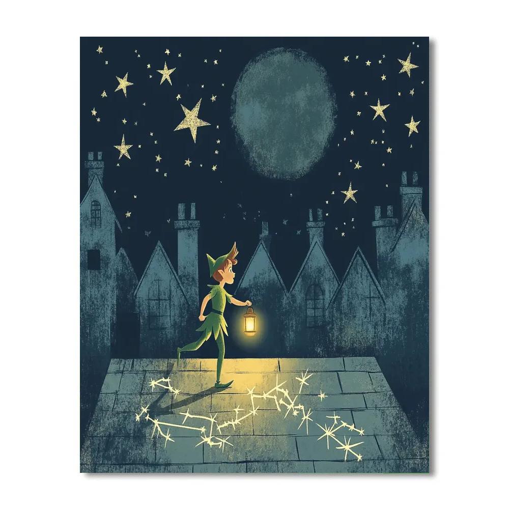 Peter Pan Night Sky Treasure Hunt - DIY Painting By Numbers Kit