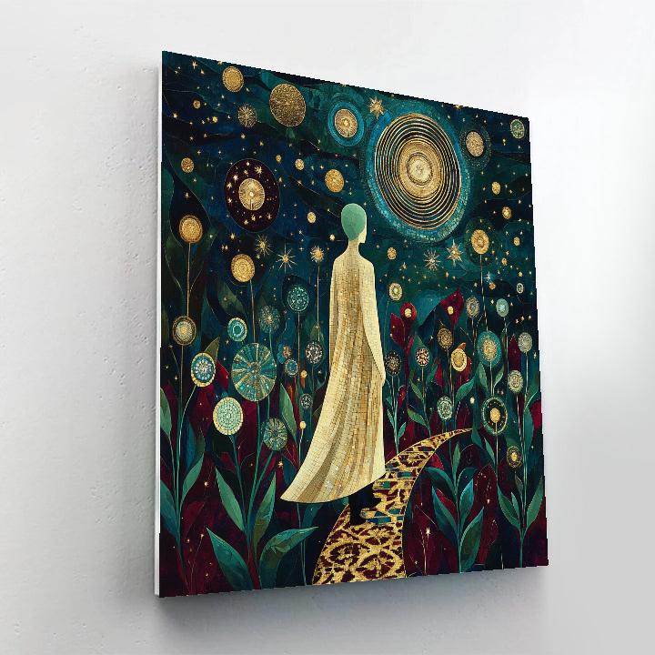Gustav Klimt Inspired Golden Star Garden - DIY Painting By Numbers Kit
