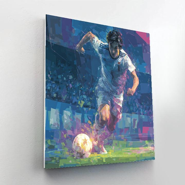 Mitoma Fifa 2026 Blue - DIY Painting By Numbers Kit
