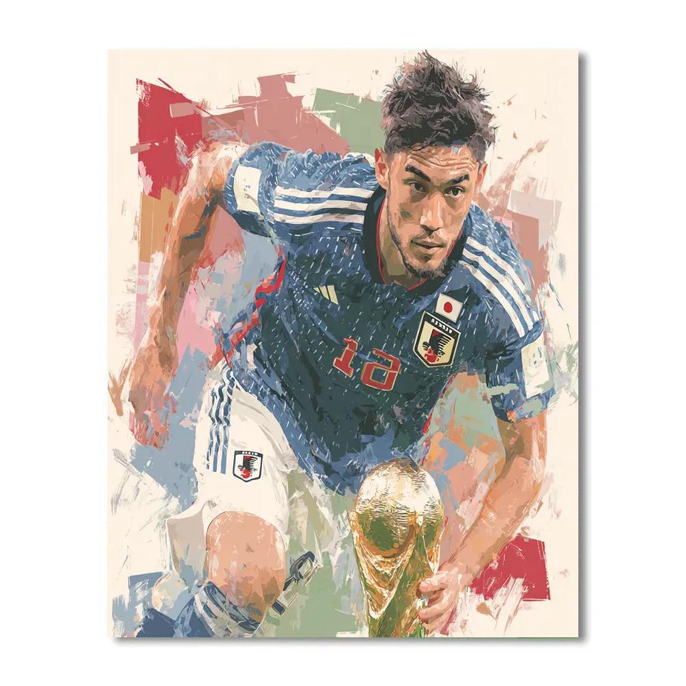Mitoma Fifa 2026 Blue - DIY Painting By Numbers Kit