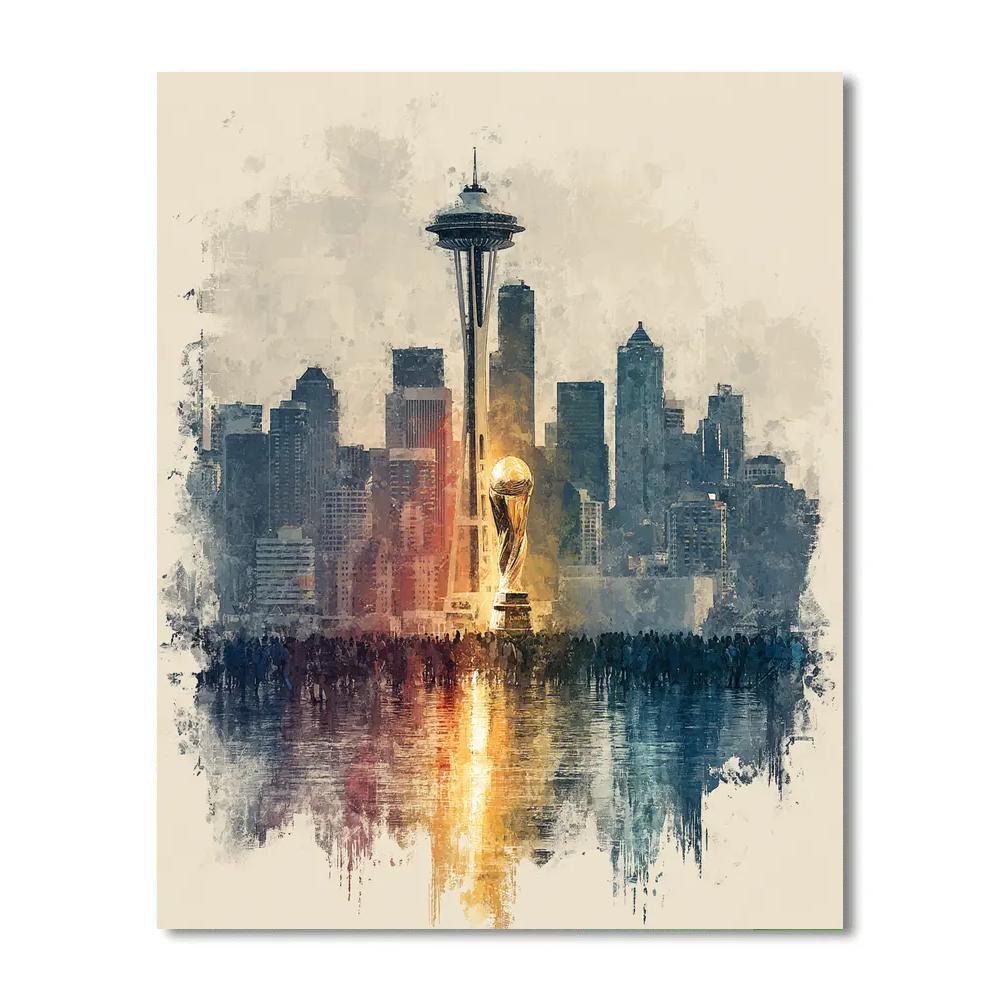 Seattle Fifa 2026 Rainlight - DIY Painting By Numbers Kit