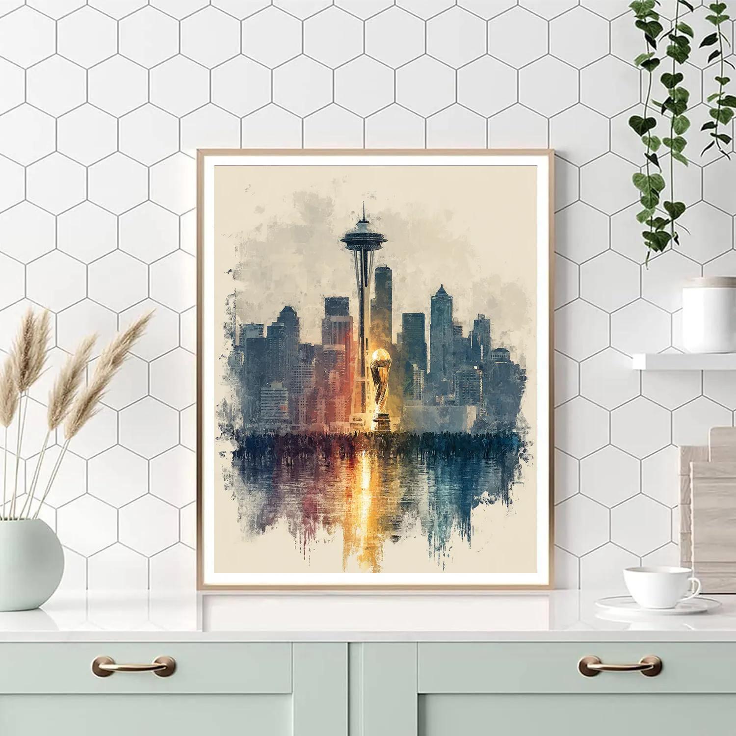 Seattle Fifa 2026 Rainlight - DIY Painting By Numbers Kit