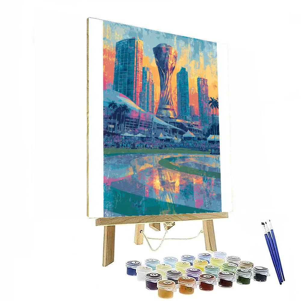 Miami Fifa 2026 Reflection - DIY Painting By Numbers Kit