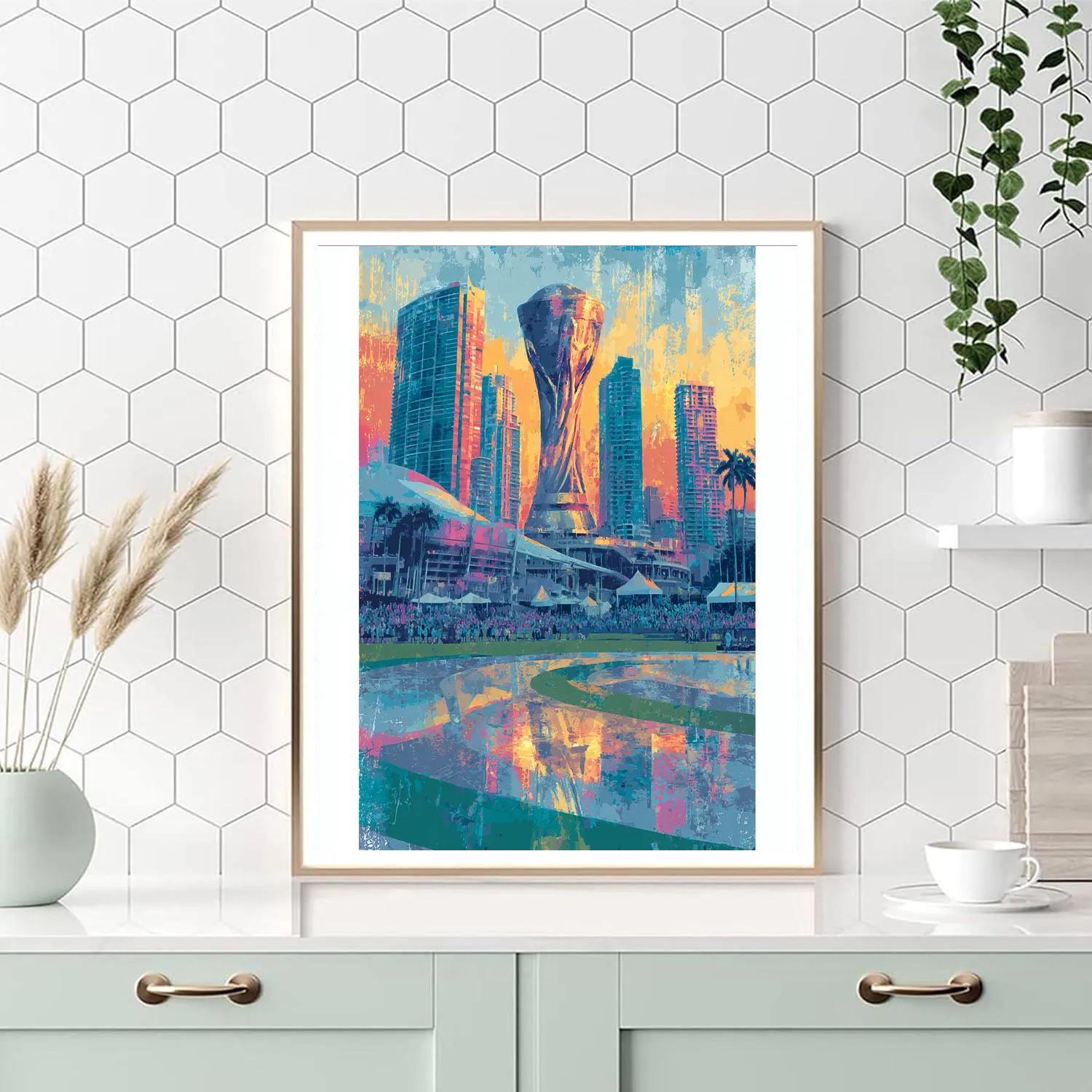 Miami Fifa 2026 Reflection - DIY Painting By Numbers Kit