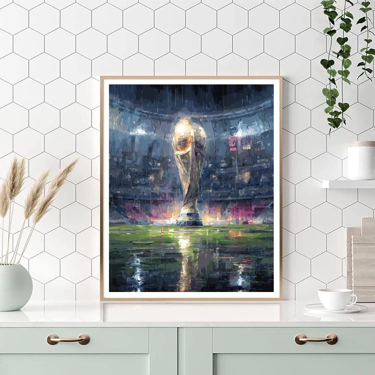 Fifa 2026 Trophy Reflections - DIY Painting By Numbers Kit