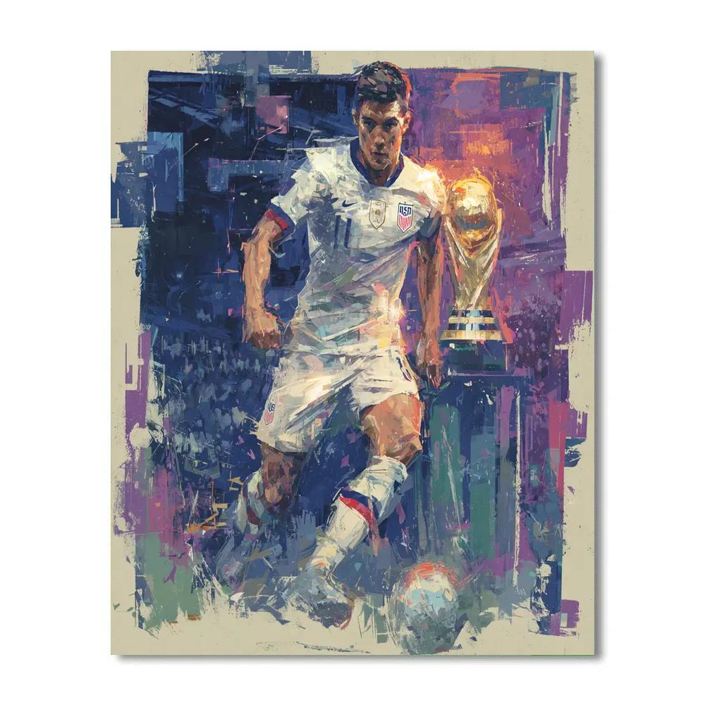 Fifa 2026 Pulisic Glow - DIY Painting By Numbers Kit