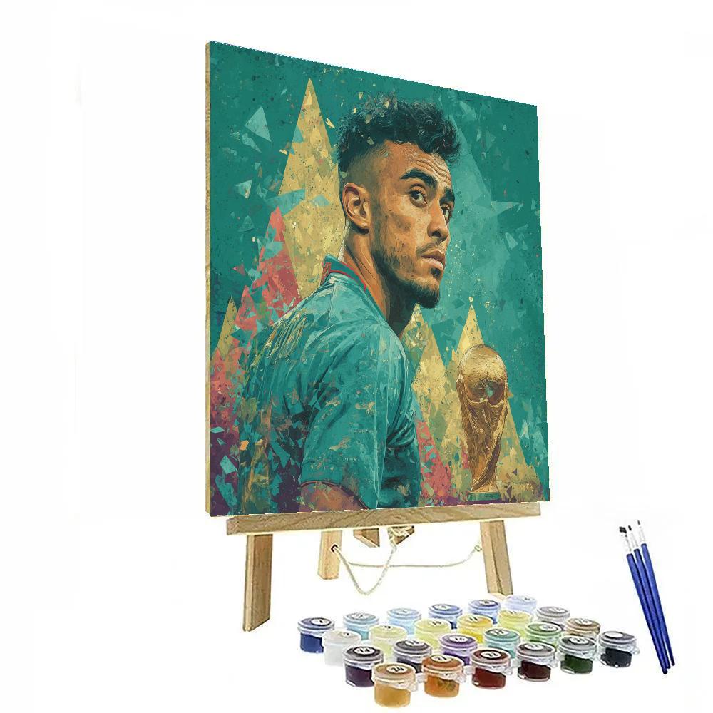 Fifa 2026 Hakimi Atlas - DIY Painting By Numbers Kit