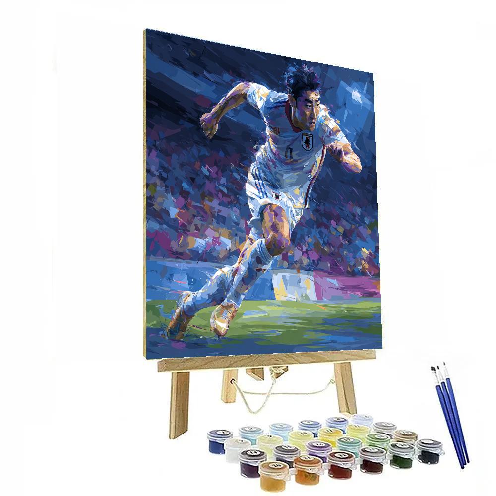 Fifa 2026 Mitoma Blue - DIY Painting By Numbers Kit