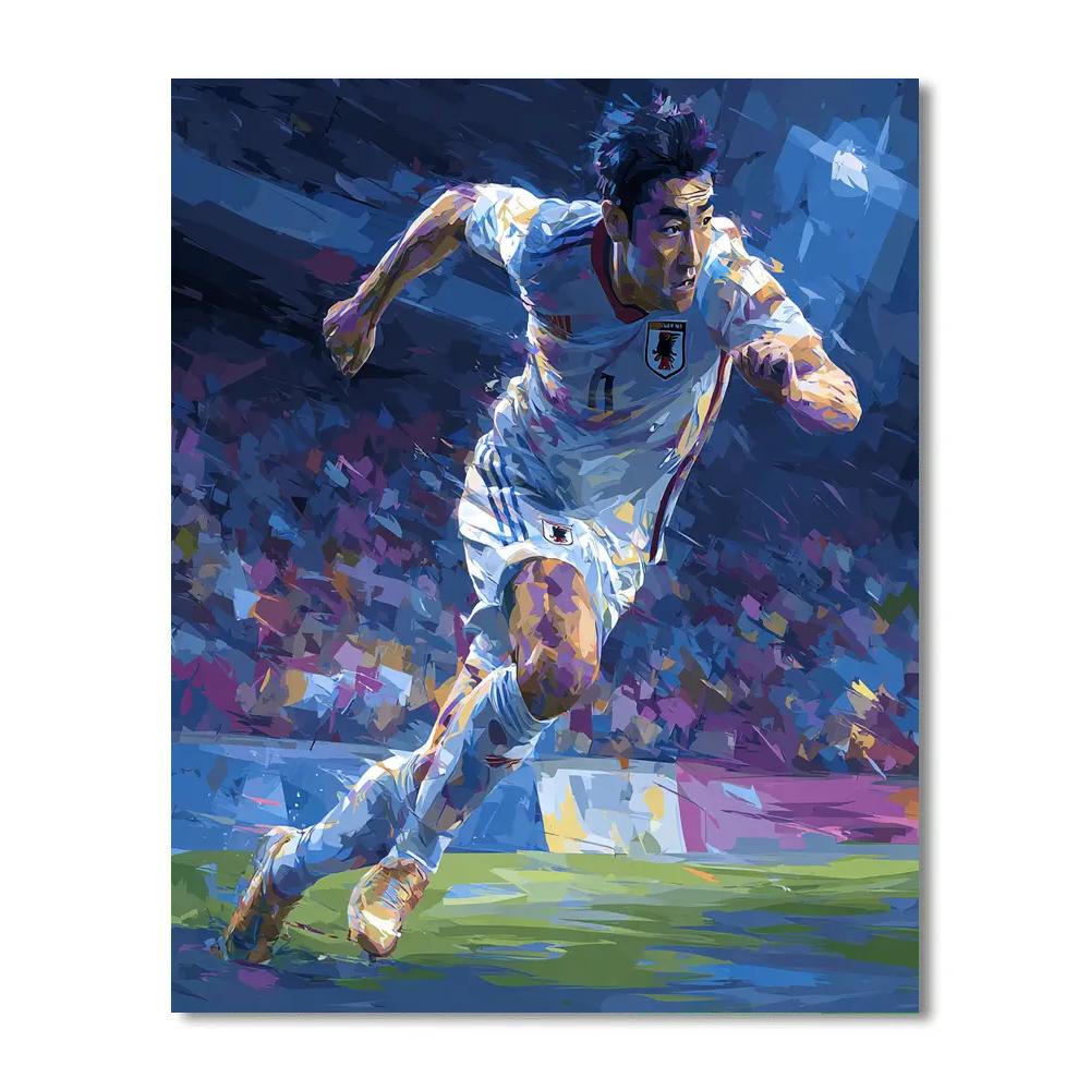 Fifa 2026 Mitoma Blue - DIY Painting By Numbers Kit