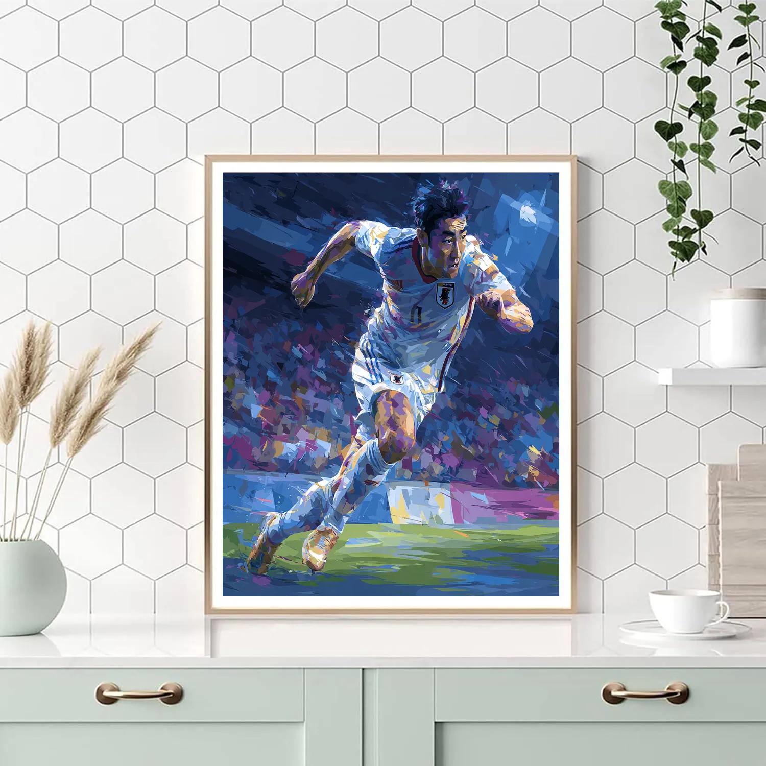 Fifa 2026 Mitoma Blue - DIY Painting By Numbers Kit
