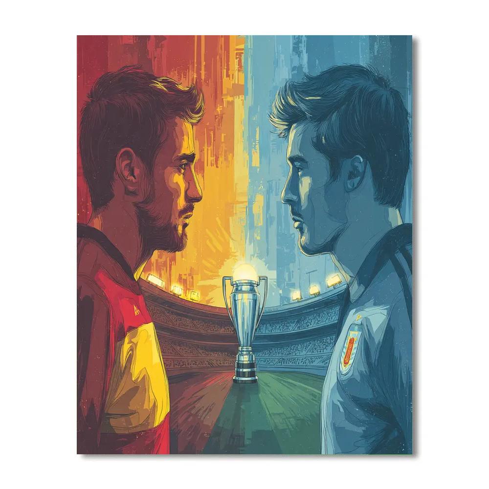 Fifa 2026 Spain vs Uruguay - DIY Painting By Numbers Kit