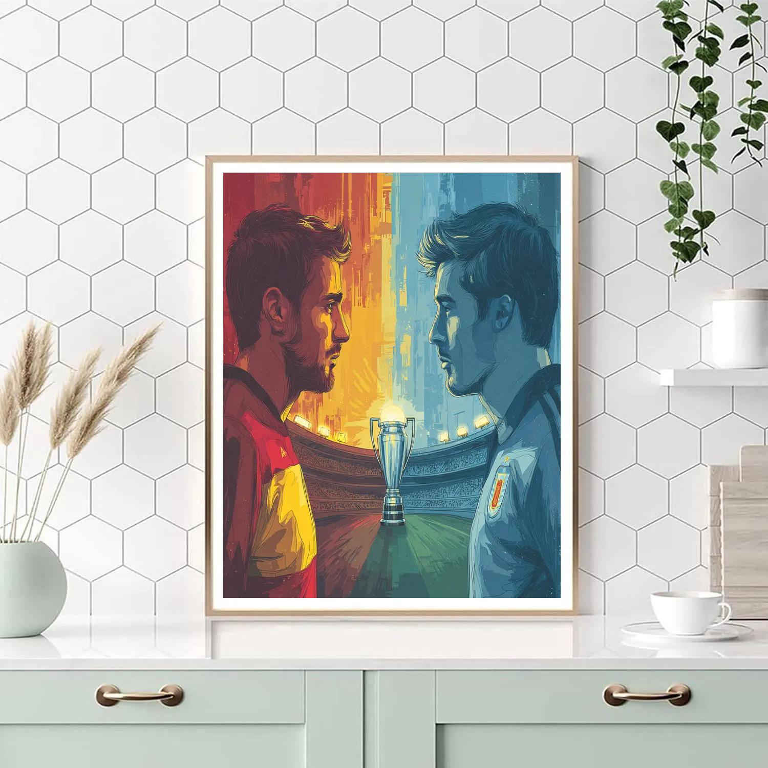 Fifa 2026 Spain vs Uruguay - DIY Painting By Numbers Kit