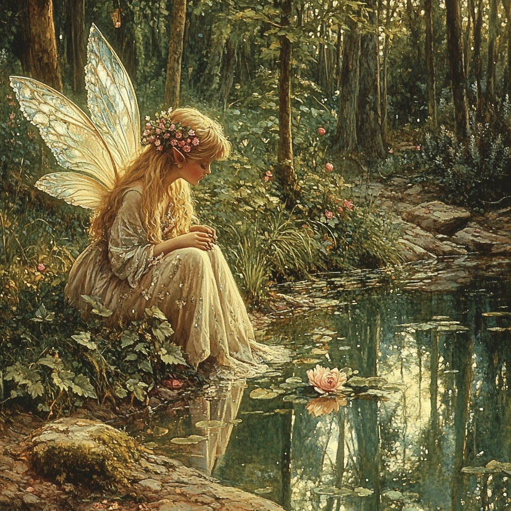 John Everett Millais Inspired Woodland Fairy - DIY Painting By Numbers Kit