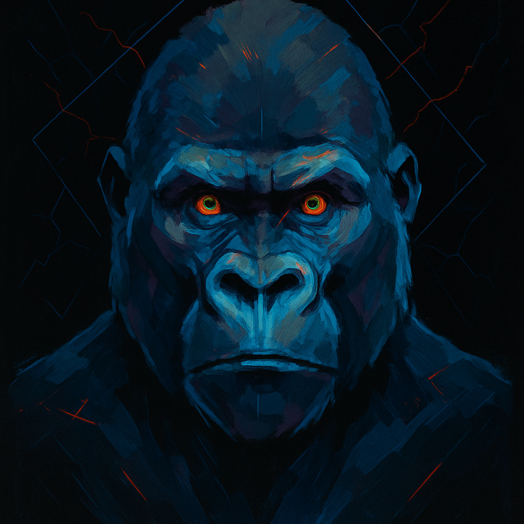 Velvet Thunder Gorilla Portrait - DIY Painting By Numbers Kit