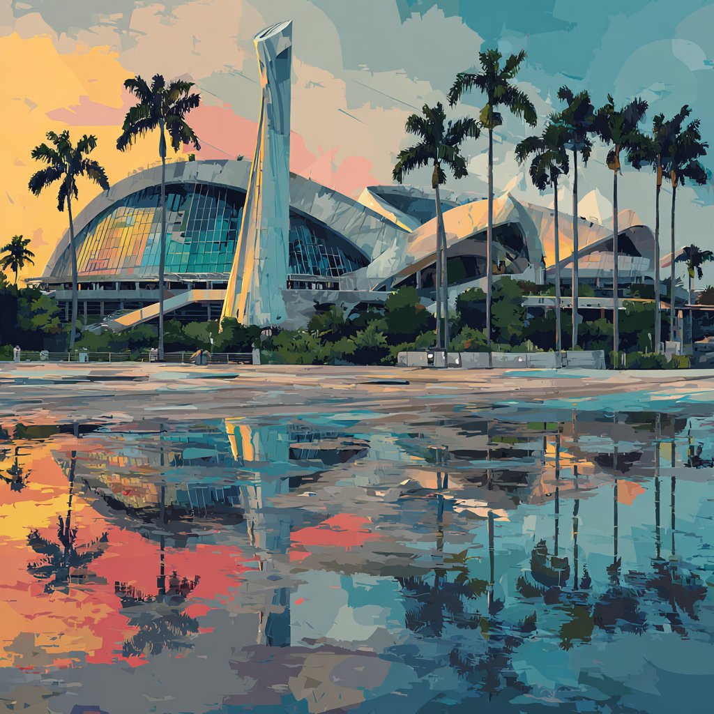 Miami Fifa 2026 Reflection - DIY Painting By Numbers Kit