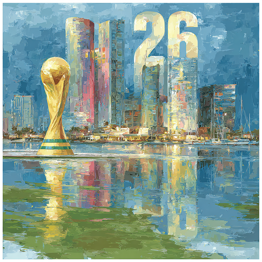 Miami Fifa 2026 Reflection - DIY Painting By Numbers Kit