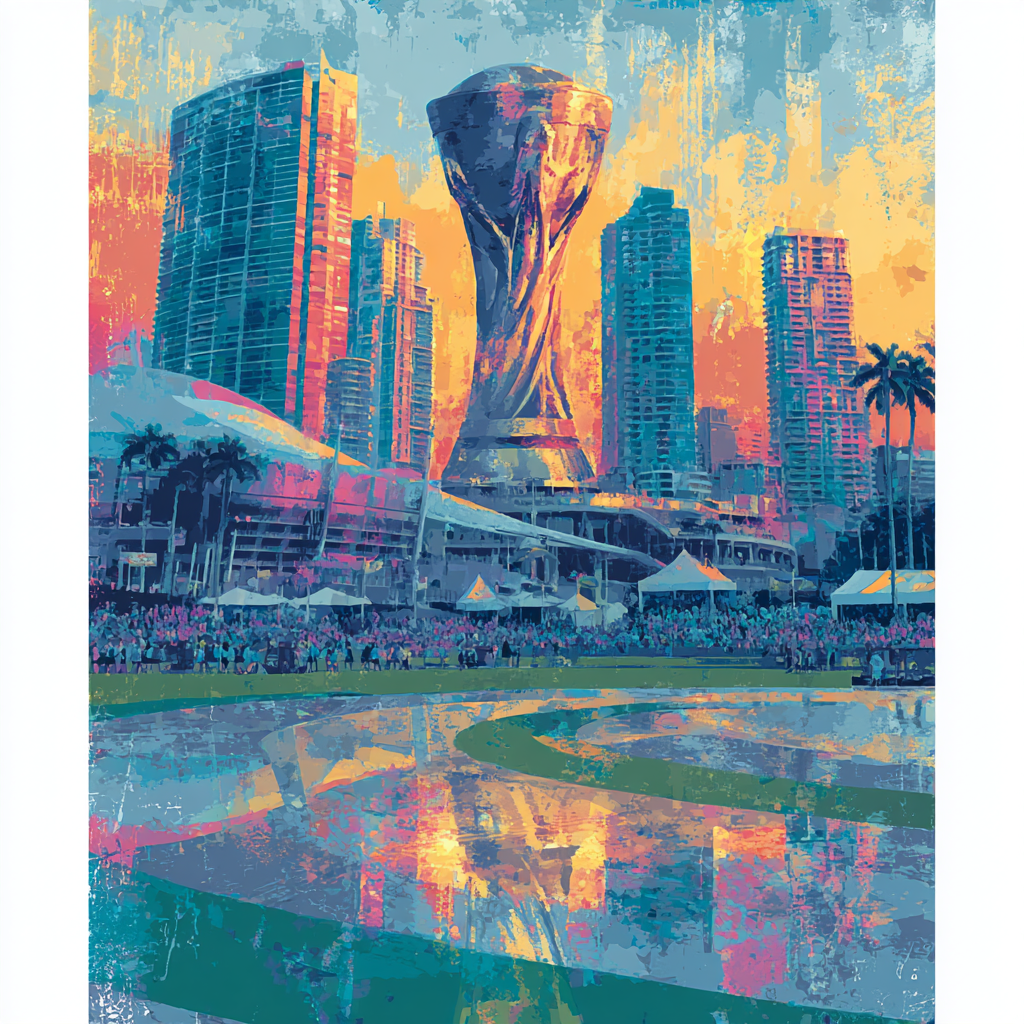 Miami Fifa 2026 Reflection - DIY Painting By Numbers Kit