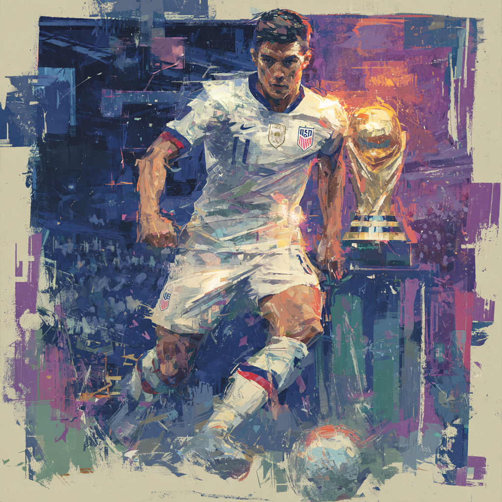 Fifa 2026 Pulisic Glow - DIY Painting By Numbers Kit