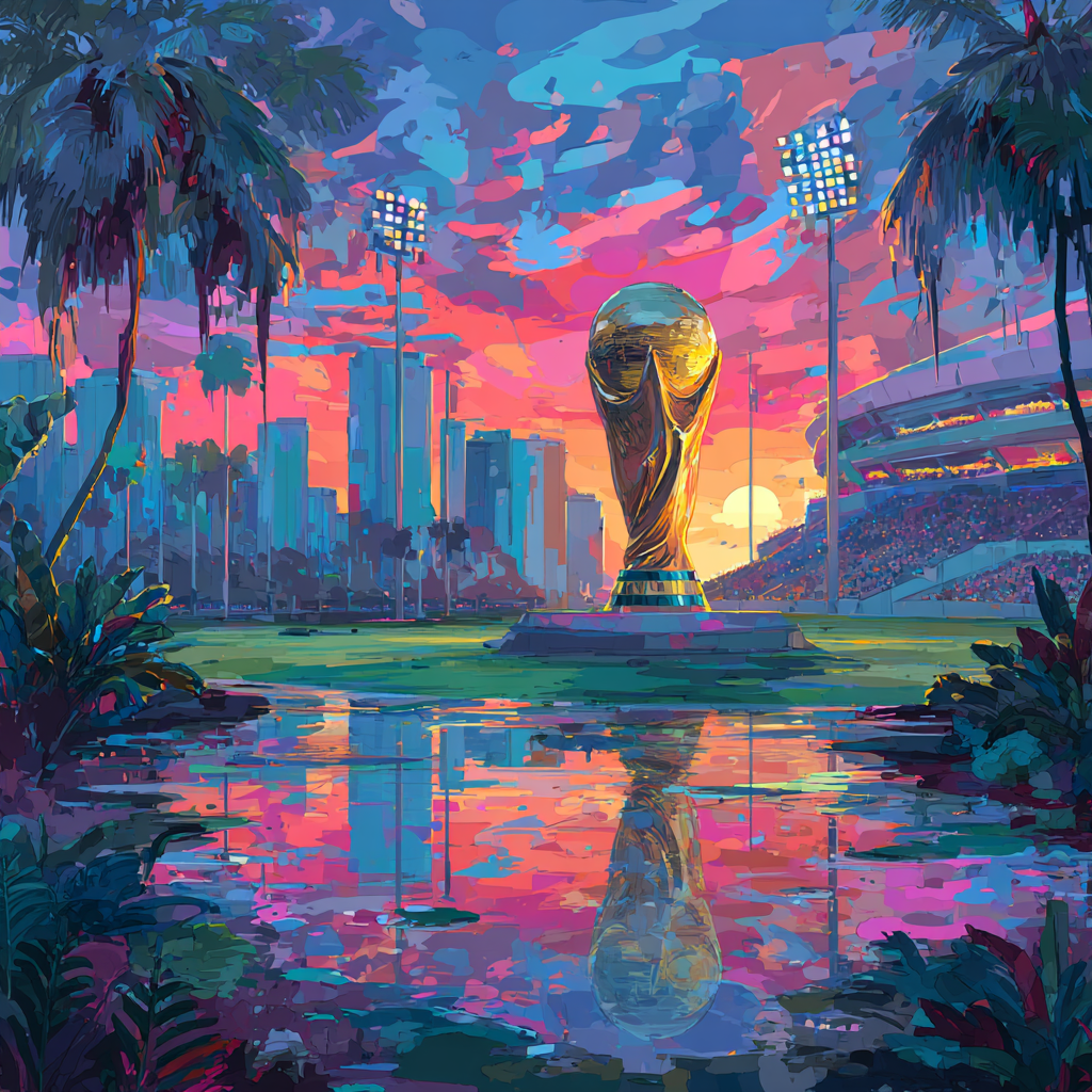 Miami Fifa 2026 Reflection - DIY Painting By Numbers Kit