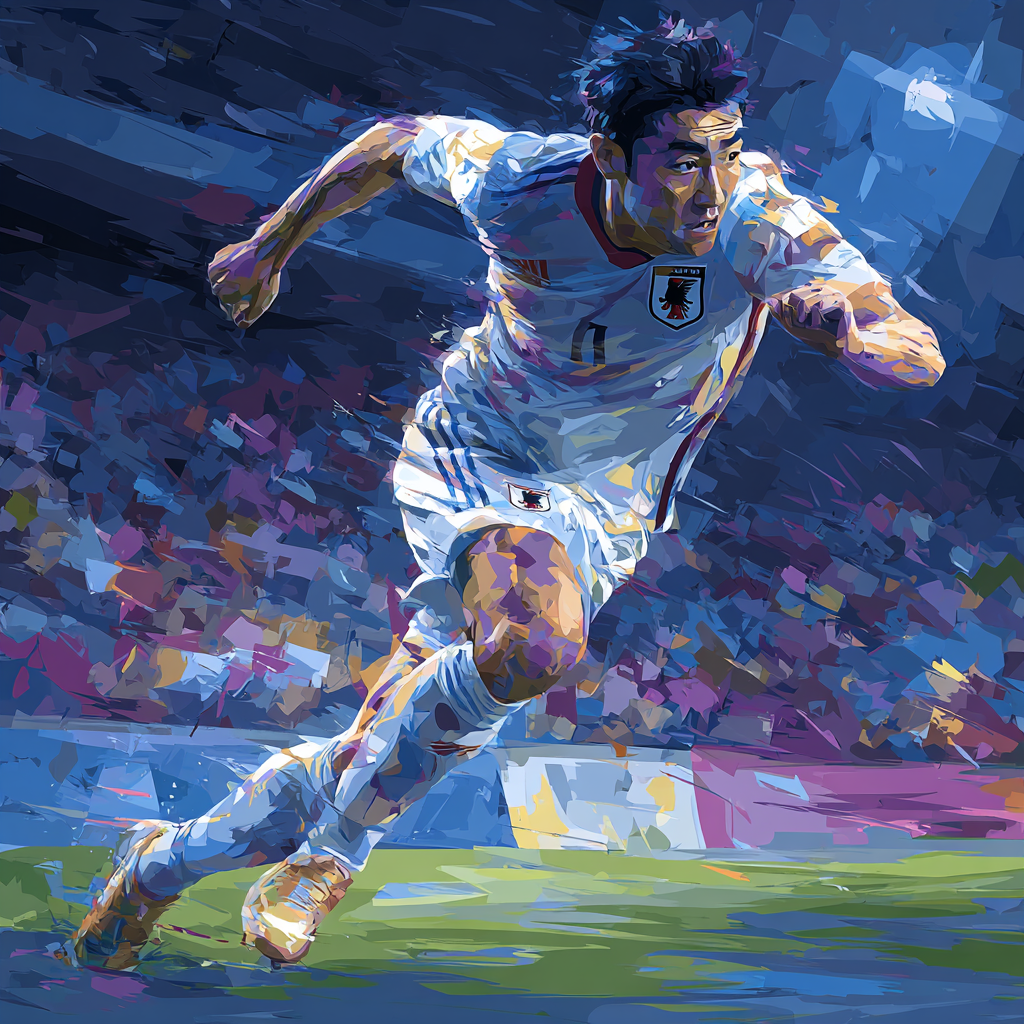 Fifa 2026 Mitoma Blue - DIY Painting By Numbers Kit