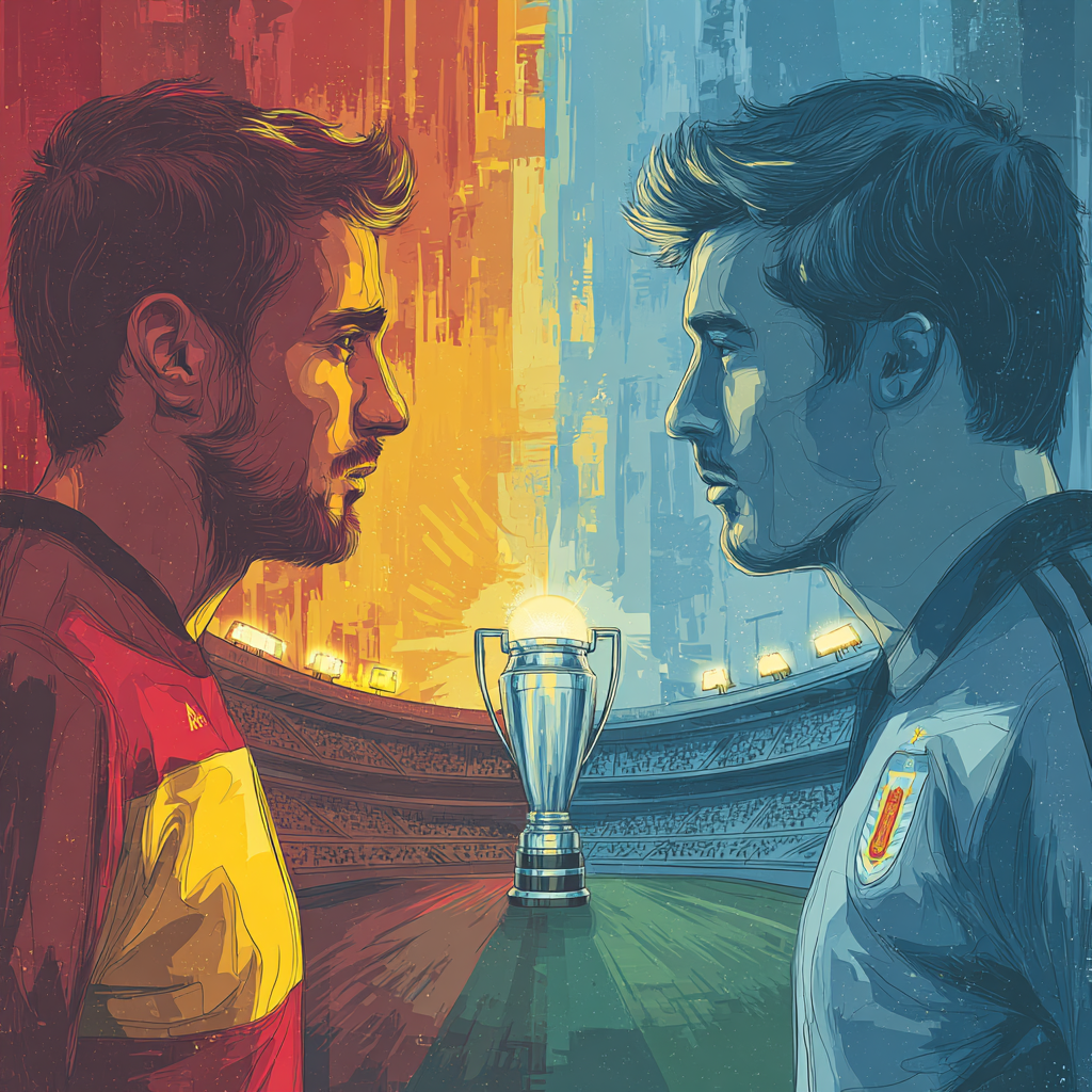 Fifa 2026 Spain vs Uruguay - DIY Painting By Numbers Kit