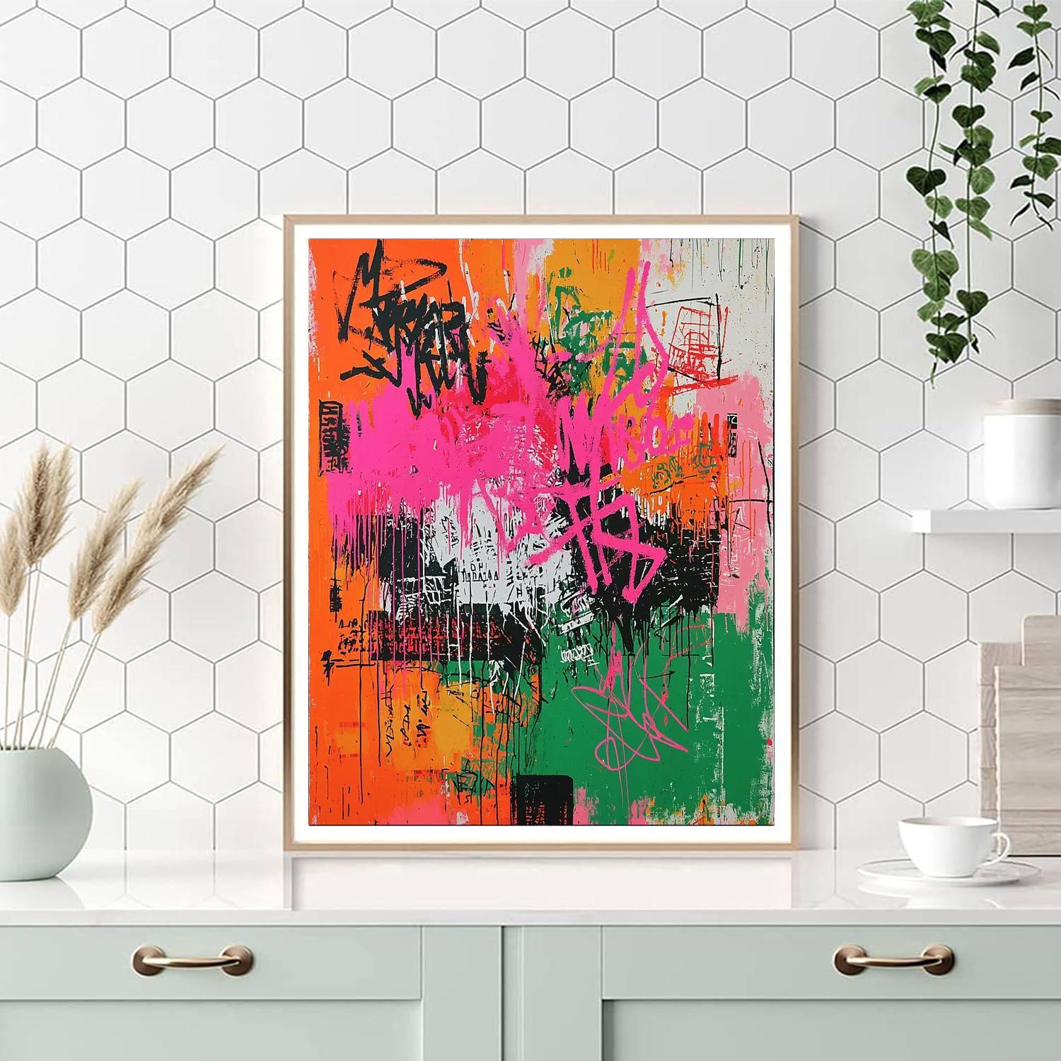 Jean-Michel Basquiat Inspired Graffiti Soul Canvas - DIY Painting By Numbers Kit