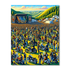 Harley-Davidson Rally - USA - DIY Painting By Numbers Kit